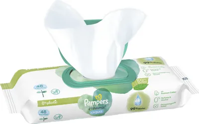 Produktbild von Pampers Aqua Pure Feuchttücher, 48 Stück