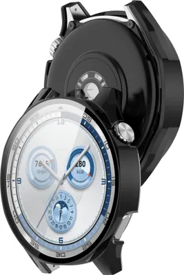 Produktbild von Schutzhülle mit Glas für Huawei Watch GT 5 46 mm, Bizon Case Watch Adamo, Schwarz
