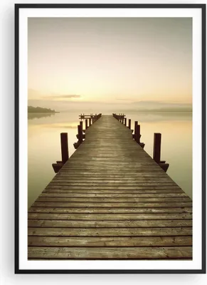 Produktbild von Gerahmtes Poster - Schwarzer Rahmen - Brücke See - 70x100 cm - Wand Bild - Wanddeko - Wandbilder - Kunstposter - Wandposter - Bilderrahmen - Bilder - Kunstdruck - Wandbild - P2BPA70x100-3625