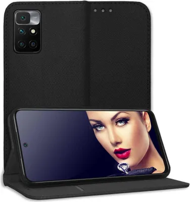 Produktbild von Bookstyle Schutzhülle Klapphülle Schutztasche Etui Cover für Xiaomi Redmi 10 (6.5'') - Schwarz
