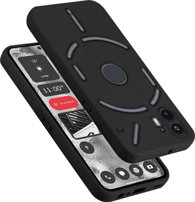 Produktbild von Cadorabo Hülle für Nothing Phone 2 Hülle Silikon Handyhülle Case aus flüssigem Silikon, Kratzfeste und stoßfeste Schutzhülle für Nothing Phone 2