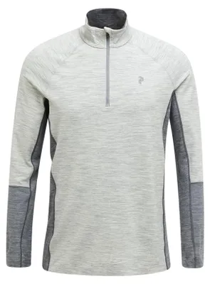 Productafbeelding van PEAK PERFORMANCE M Magic Half Zip herenpullover, mediumgrijs melange/grijs