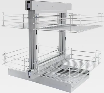 Produktbild von Magic Corner Eckschrank-Korb Küchenschrank Körbe Schrankauszug Schrankkörbe Küchenkorb Korbauszug Schrankauszüge Schrankkorb Küchen-Regal Soft Close Funktion Eckschrank 80cm - 90cm