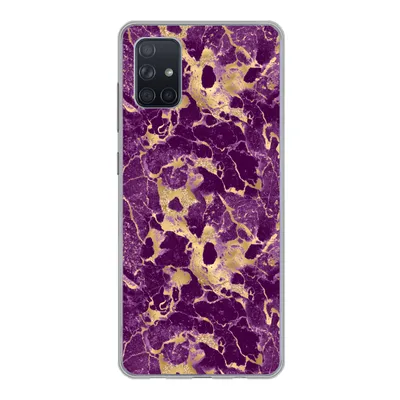 Produktbild von MuchoWow® Handyhülle Schutzhülle Hülle für Samsung Galaxy A71 Gold - Luxus - Marmor - Muster Silikon Softcase Handy Hülle - Kartenbesitzer