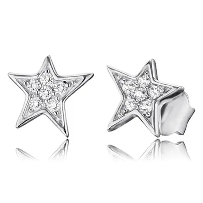 Zdjęcie produktu dla Engelsrufer ERE-LILSTAR-ZI-ST Kolczyki sztyfty damskie Star Silver White