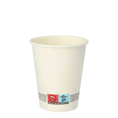 Produktbild von 9600 Trinkbecher, Pappe To Go 0,2 l Ø 8 cm · 9,1 cm weiss