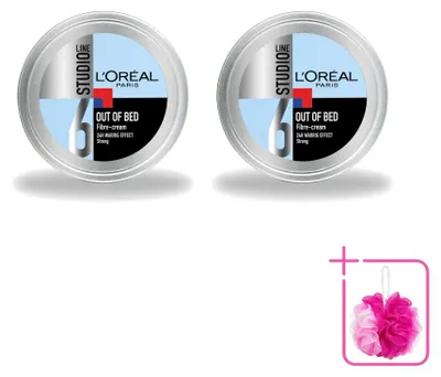 Productafbeelding van 2 x L'Oréal Paris Studio Line Out Of Bed Fiber Crème - 150 ml - Voordeelverpakking - 2 stuks