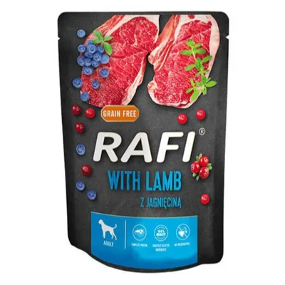 Produktbild von Dolina Noteci Rafi mit Lamm  Blaubeere  Preiselbeere - Nassfutter für Hunde 300 g