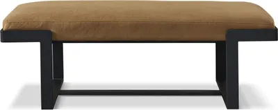 Immagine prodotto di Seduta di design panca imbottita panca imbottita sgabello pelle stile legno acciaio inox