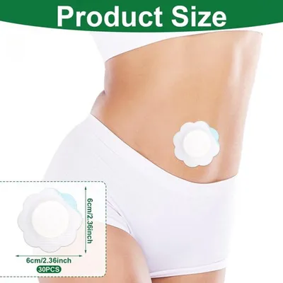 Castor Oil Pack 30 Stück - Selbstklebende Nabelverbände - Absorbierende Kompressen - Spunlace Tuch - 6 x 6 cm - Organische