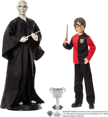 Produktbild von Harry Potter Geschenkset für Sammler mit Voldemort-Puppe und Harry Potter-Puppe