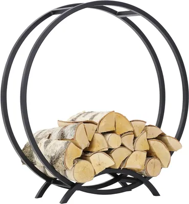 Produktbild von MAGNUS Brennholzregal R138 Schwarz Kaminregal Holzregal Ofenregal