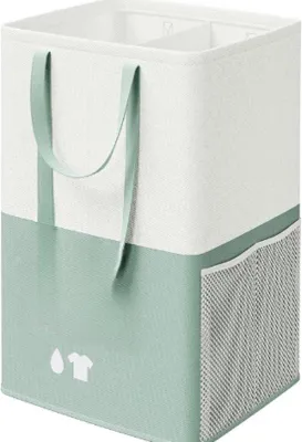 Produktbild von Famanu Wäschekorb 90L - 2 Fächer - Blau