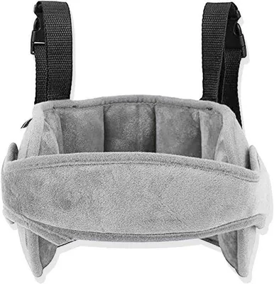 Immagine prodotto di Poggiatesta per bambini da auto, seggiolino passeggero per bambini con poggiatesta e cinture, poggiatesta per bambini piccoli in auto, morsetto per seggiolino auto, poggiatesta con cinture regolabili per seggiolino auto, grigio