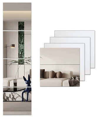 Productafbeelding van Set van 4 zelfklevende acryl wandspiegels voor interieurdecoratie