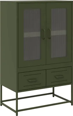 Produktbild von Highboard Olivgrün 68x39x111,5 cm Stahl