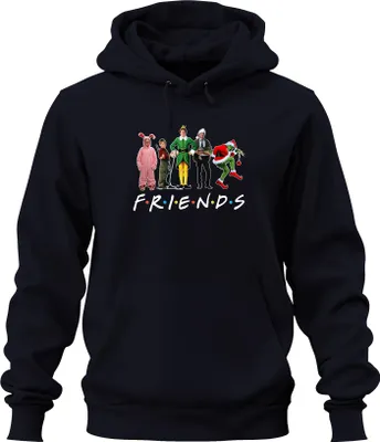 Obrázok produktu pre Friends Christmas Movies Grinch Buddy the Christmas Elf - Christmas Xmas Uni mikina s kapucňou, Navy, XXL