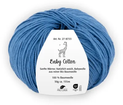 Produktbild von Pro Lana BABY Baumwolle 50 g 100 % Baumwolle Babywolle speichelecht 155 m Farbe 055 - jeans