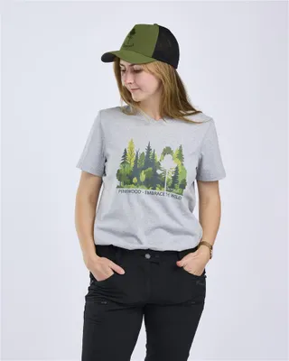 Produktbild von Pinewood 3449 FinnvedenOutdoor Damen T-Shirt L.Grey Mela. Forest (463) M