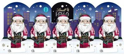 Produktbild von Lindt Hello Mini-Santa 5x10g