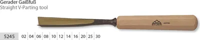 Produktbild von STUBAI Stemmeisen Stechbeitel Serie 52 - Form 45 | Gerader Gaißfuß 16 mm, mit Holzgriff, zum Vorstechen, für Anschlagarbeiten, Schrupparbeiten, Rosetten, zur präzisen Bearbeitung von Holz