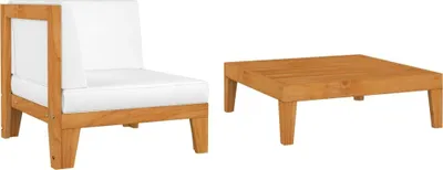 Immagine prodotto di Set Divani da Giardino 2 pz con Cuscini in Massello d'Acacia