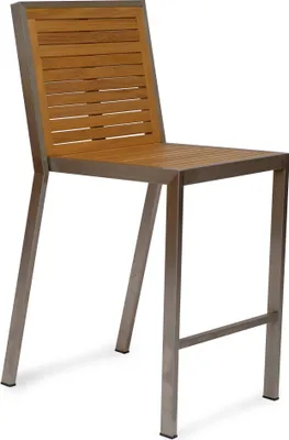 Produktbild von Teako Design Barhocker Fedaia Teak Edelstahl stapelbar 56x66x110cm