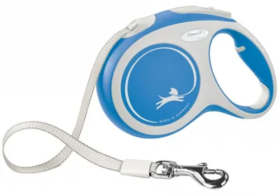Produktbild von Flexi New COMFORT, Hund, Rückziehbare Leine, Blau, Weiß, Band, 60 kg, L