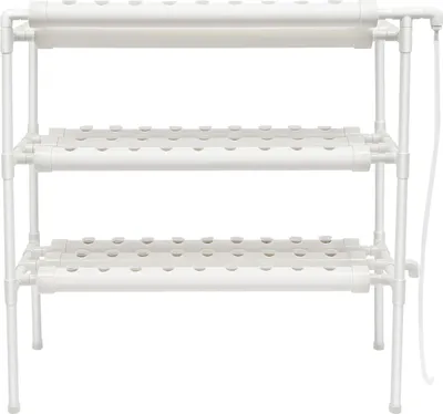 Productafbeelding van Hydroponische kweekset, 90 plantplaatsen, 3 niveaus, wit
