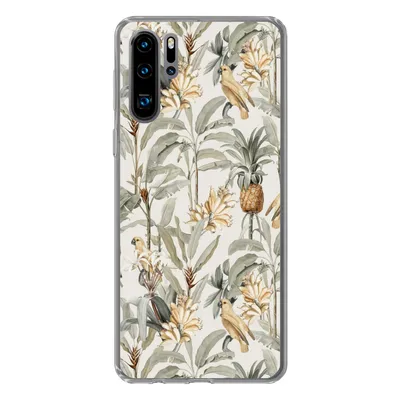 Produktbild von MuchoWow® Handyhülle Schutzhülle Hülle für Huawei P30 Pro Blume - Ananas - Tropisch Silikon Softcase Handy Hülle - Schutzdeckel
