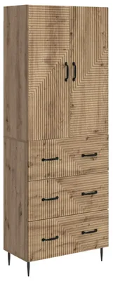 Produktbild von vidaXL Schrankset 2 Stk. 66 x 34,5 x 90 cm Holzwerkstoff Artisan-Eiche