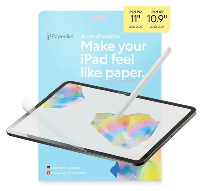 Produktbild von Paperlike 3 Displayschutz iPad Pro 11" & Air 10.9" – Papierähnliches Erlebnis durch Nanodots®-Technologie – Ultra-dünnes Design für hervorragende Bildschirmklarheit – ButterFly-Anwendung für perfekte Ausrichtung