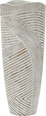 Obrázok produktu pre Mauro Ferretti Váza drevená Ø 18x45 cm biely wash