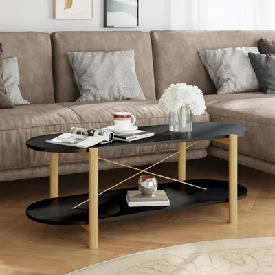 Produktbild von Couchtisch Schwarz 110x48x40 cm Holzwerkstoff , Couchtische Design 2024