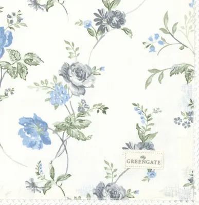 Produktbild von Greengate Celestine Stoffserviette mit Spitze white 40x40cm