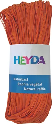Produktbild von Naturbast 50g orange Packung mit 5 Stück