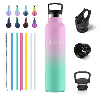 Produktbild von JAPORIA Isolierflasche Edelstahl 1L, Trinkflasche Kohlensäure Geeignet, Auslaufs