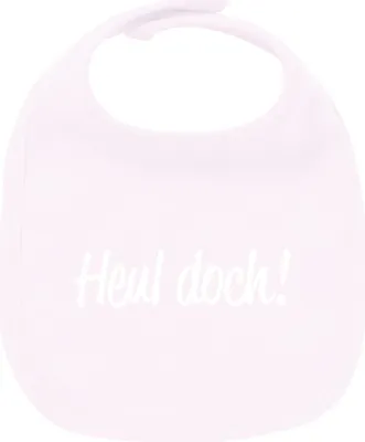 Produktbild von Huuraa Unisex Babylatz Heul doch Schriftzug Geschenk Babypink  Baumwolle Heul doch Mitbringsel
