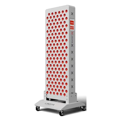 Obrázek produktu pro LIROMA® PrimeFORCE Advanced panel s červeným světlem, 144 dvoučipových LED, 8 vlnových délek 630–1060 nm, blízké infračervené, stojan a brýle