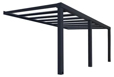 Produktbild von Palram - Canopia Aluminium Terrassenüberdachung Stockholm Anthrazit 341x588x324 cm