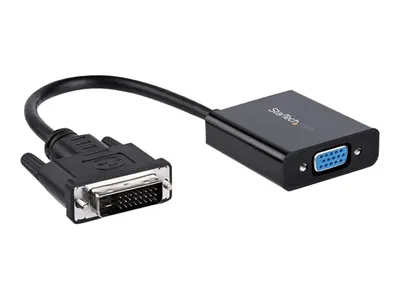 Produktbild von StarTech.com DVI-D auf VGA Aktiver Video Adapter/Konverter Kabel - 1920x1200 - 1080p, 0,19 m, 1920 x 1080 Pixel, 720p, 1080p, Schwarz, Aktiver Videokonverter, 0 - 60 °C