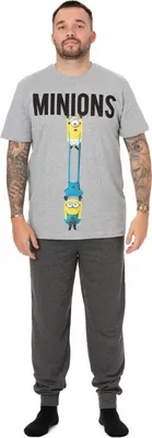 Produktbild von Minions - Schlafanzug für Herren NS6935 (S) (Hellgrau/Dunkelgrau)