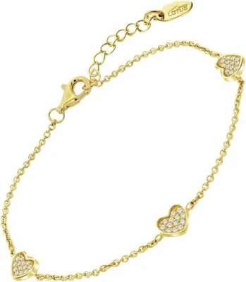 Produktbild von Lotus Silver Armband Herzen Goldplattiert, Zirkonia LP3586-2-2 16cm