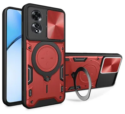 Produktbild von Techsuit CamGuard Pro Back Cover Hülle für Oppo A60 - Rot
