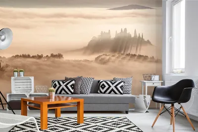 Produktbild von Vlies Fototapete NEBLIGER SONNENAUFGANG 375 x 250 cm (inkl. Kleister) - Vlies Tapete, Wandtapete, Wandbilder - Tapete für Wohnzimmer Schlafzimmer, Büro, Küche - Montagefertig