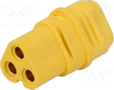 Zdjęcie produktu dla 1 x wtyk żeński MT30, pin: 3, do podłączenia do zasilania DC, lutowany. Złącze MT30-F