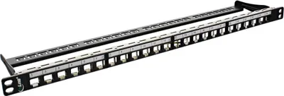 Obrázek produktu pro InLine 76824C, Cat5e, Cat6, Cat6a, Instalace do racku, 0.5U, Černá, 100 x 480 x 22 mm, 100 mm