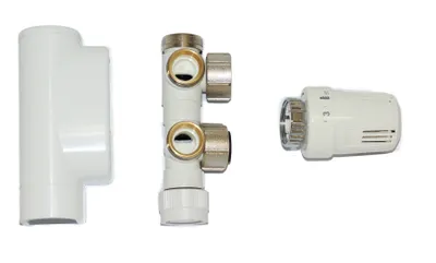 Produktbild von ECAM-KOMPLETTSET, ECKFORM, weiß, Ventil rechts