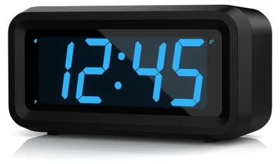 Obrázek produktu pro Digitální hodiny s velkým LED displejem, nastavitelným jasem a funkcí odložení buzení (modré)