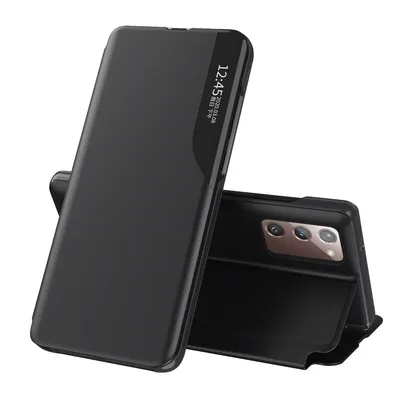 Image de Etui pour Galaxy S20 FE, Smart View Window Flip StandPolyuréthaneLeather Protective Case for Samsung Galaxy S20 FE black